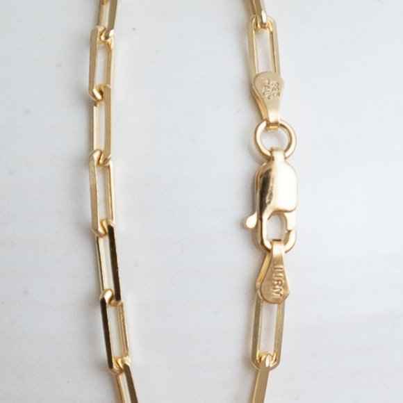 18K Gold Plated Link Necklace (16" or 18") - Picture 3 of 13
